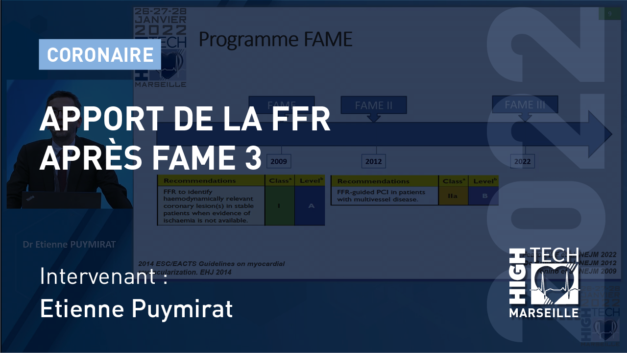 Apport de la FFR après FAME 3 – Etienne Puymirat