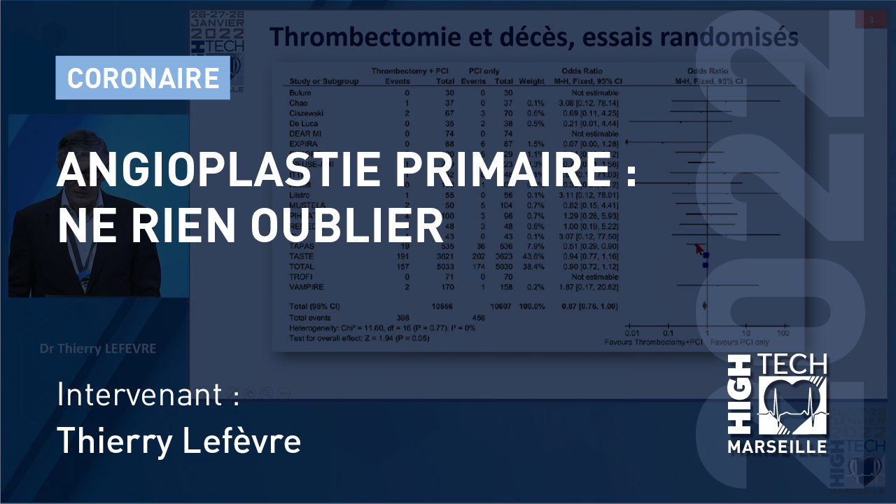 Angioplastie primaire : ne rien oublier – Thierry Lefèvre