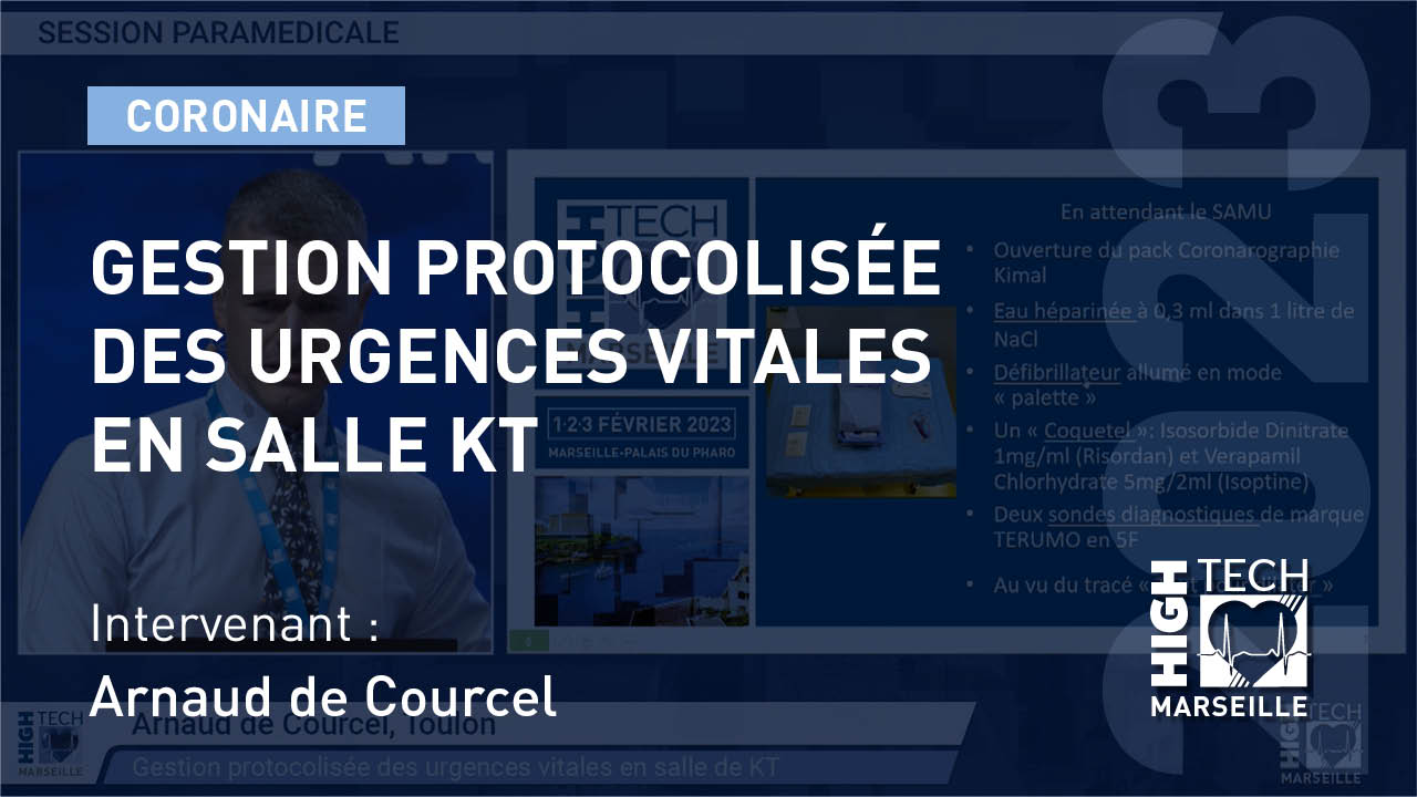 Gestion protocolisée des urgences vitales en salle KT –  Arnaud de Courcel